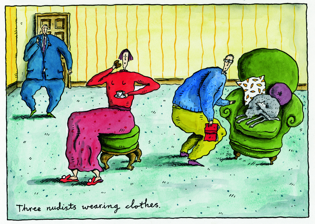Three Nudists,