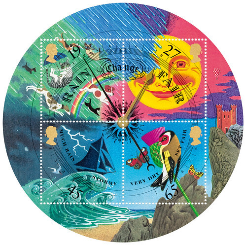 Royal Mail weather themed stamp design, 2001