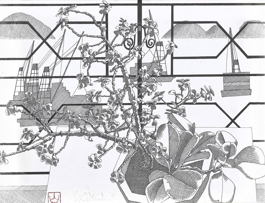 Picture Window, pen and ink, 1993