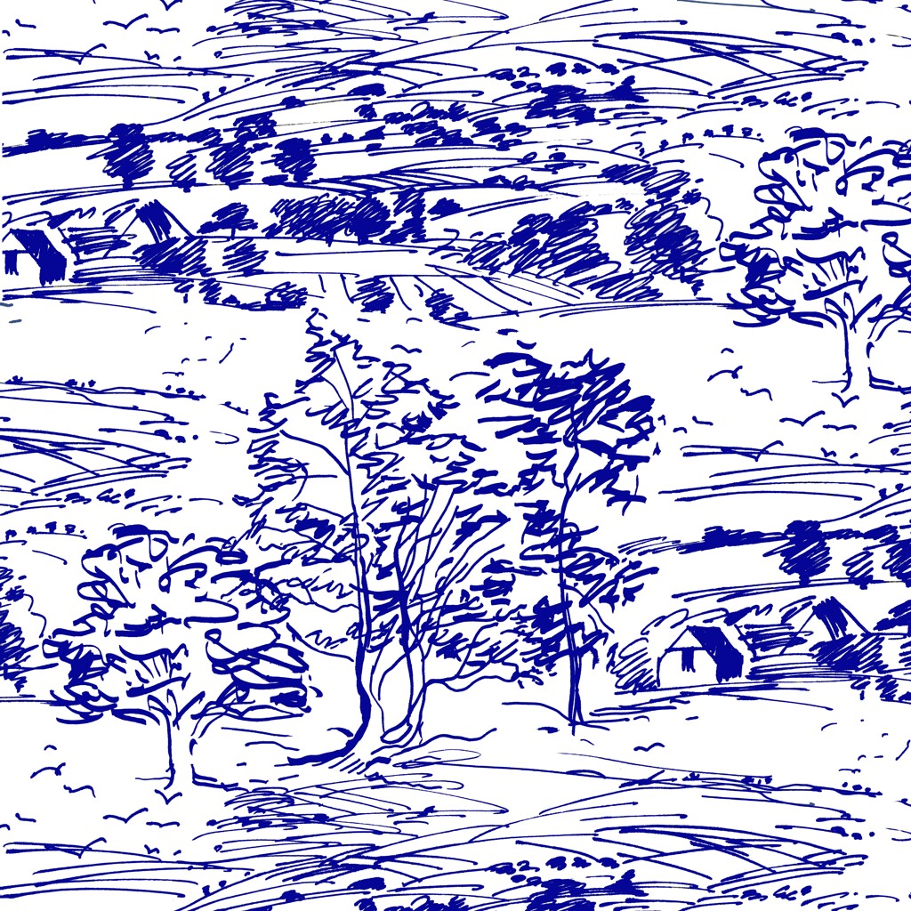 Sussex Downs: fabric and wallpaper, 2016
