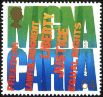 Magna Carta Stamp: Part of the Royal Mail Millennium series, 1999