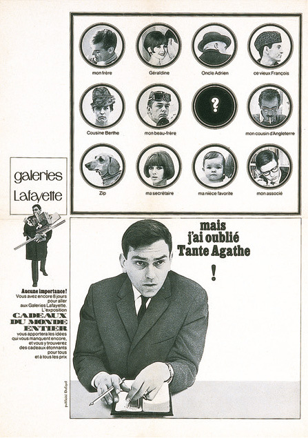 Galeries Lafayette press advertisement, 1963