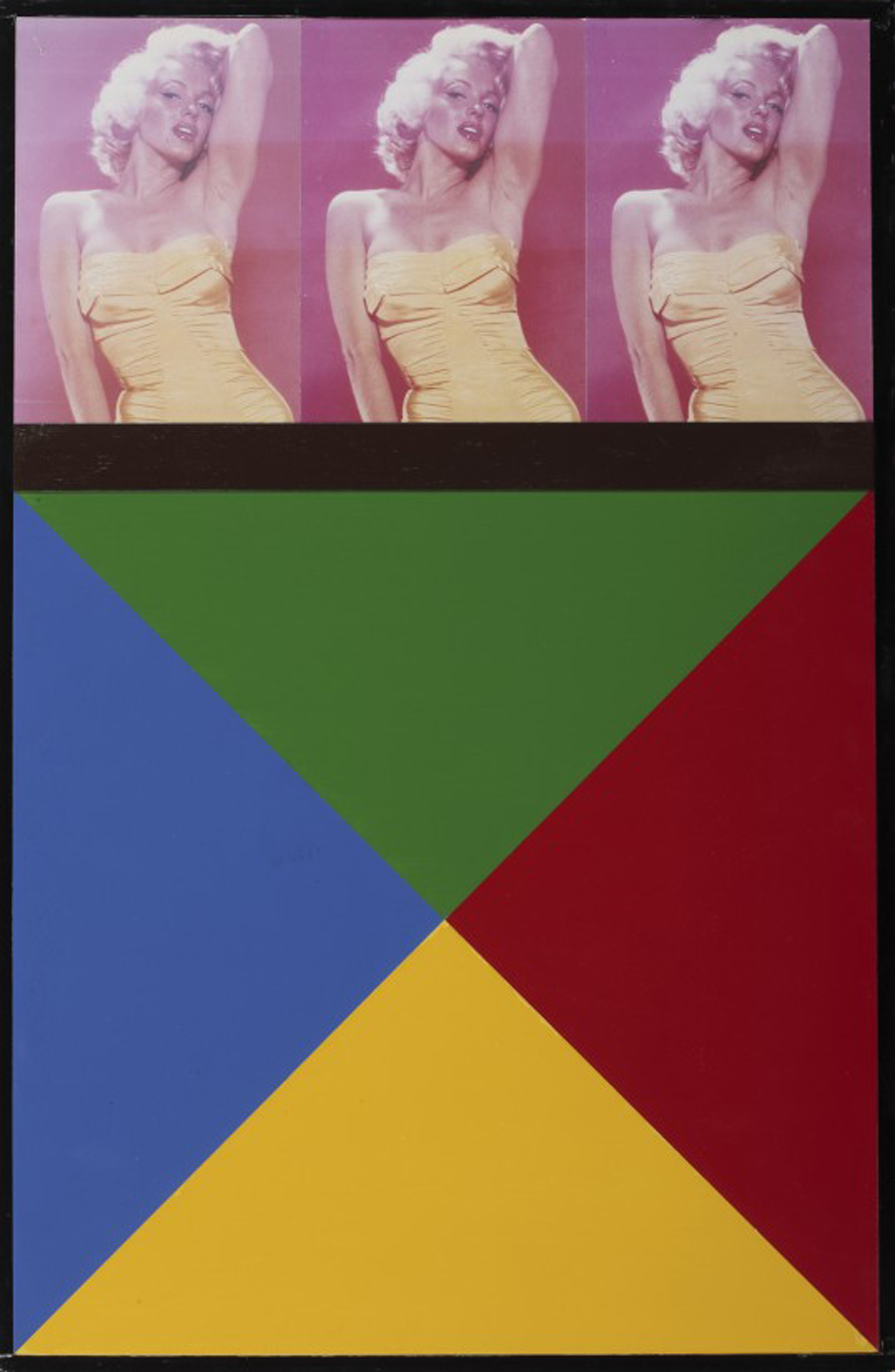 M, M, photographs and enamel paint on board, 1997